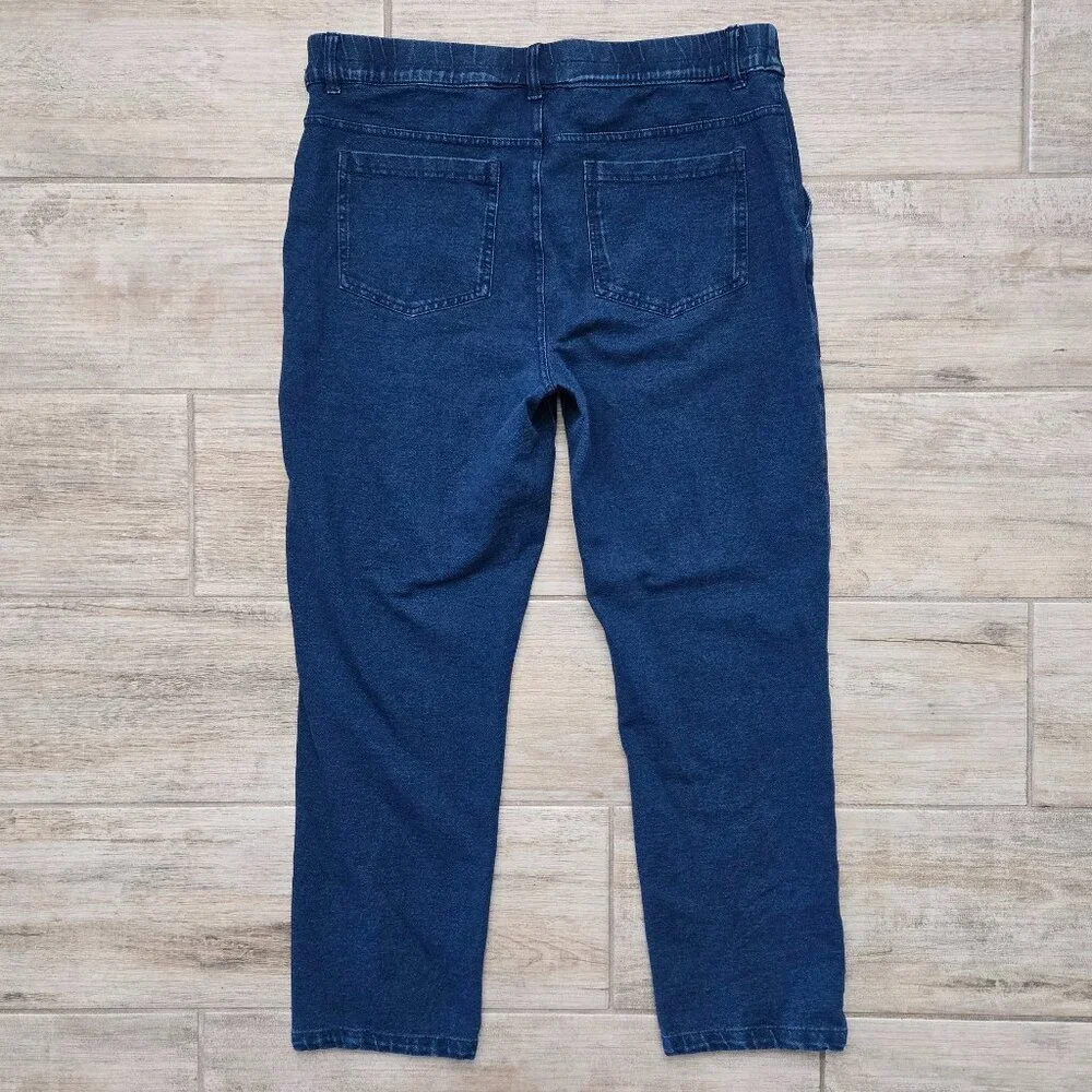LOGO by Lori‎ Goldstein Stretch Denim Jeans Women's Patch Pocket Everyday Dark M